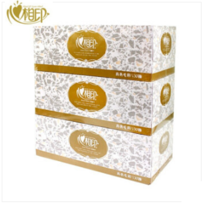 心相印（MindActUponMind） D130 盒装抽取式面纸 硬盒抽纸 盒装纸面巾纸 双层长款盒装纸面巾餐巾纸（3盒装）